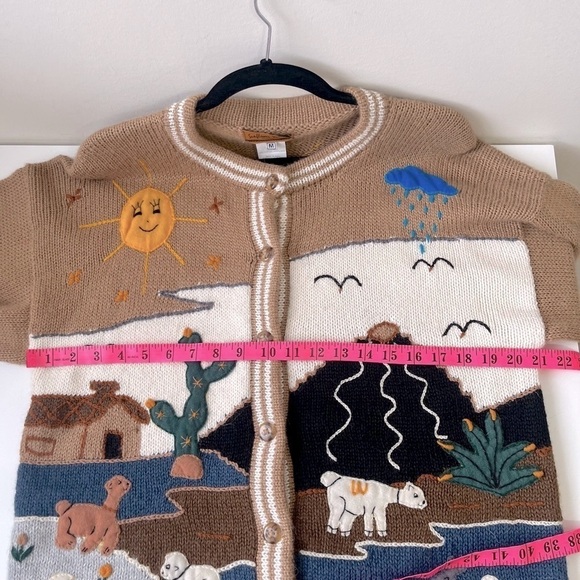 Vintage Sunflower Valley Alpaca Cardigan Size M - Picture 9 of 12